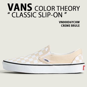 VANS oY Xj[J[ CLASSIC SLIP-ON COLOR THEORY CHECKERBOARD VN000D6YCHW V[Y NVbNXb| J[ZI[ `FbJ[{[h BEIGE x[W Y fB[X