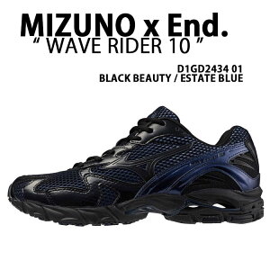 Mizuno �~�Y�m �X�j�[�J�[ WAVE RIDER 10 END �V���[�Y �E�F�[�u���C�_�[10 �G���h �����j���O�V���[�Y �W���M���O�X�j�[�J�[ BLACK �u���b�N �����Y ���f�B�[�X D1GD243401