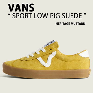 VANS �o���Y �X�j�[�J�[ SPORT LOW PIG SUEDE VN000D1PEMX �V���[�Y �X�|�[�c���[ �s�b�O�X�G�[�h YELLOW �C�G���[ �X�E�F�[�h �����Y ���f�B�[�X