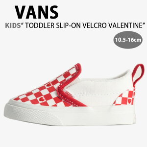 VANS �o���Y �L�b�Y �X�j�[�J�[ TODDLER SLIP-ON VALENTINE RACING RED TRUE WHITE VN000D0SJV6 �g�h���[ �X���b�|�� �o�����^�C�� ���[�V���O ���b�h �g�D���[ �z���C�g �L�b�Y�p �q���p �׃r�[�p