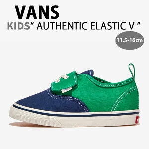 VANS �o���Y �L�b�Y �X�j�[�J�[ AUTHENTIC ELASTIC V PRIMARY TRUE NAVY VN000V725TU �I�[�Z���e�B�b�N �G���X�e�B�b�N V �v���C�}���[ �g�D���[ �l�C�r�[ �L�b�Y�p �q���p �׃r�[�p