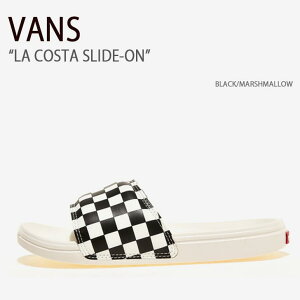 VANS �o���Y �T���_�� LA COSTA SLIDE-ON BLACK MARSHMALLOW �R�X�^�X���C�h�I�� �u���b�N �}�V���}�� ���@���Y �V���[�Y �����Y ���f�B�[�X �j�����p �j���p �����p VN0A5HFER6R