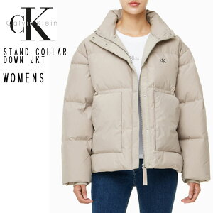 Calvin Klein JoNC fB[X _EWPbg W'S SHORT STAND COLLAR PUFFER V[g_E BEIGE CK V[gOXX^hJ[ fB[X_E x[W A[XJ[ J224676