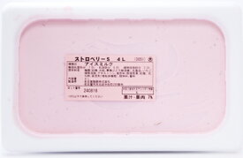 [冷凍] めいらく 業務用アイス ストロベリー 4L