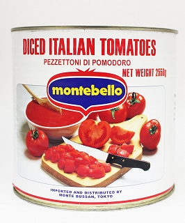 モンテベッロ 業務用ダイストマト缶 !超美品再入荷品質至上! 2.55kg×6缶 1ケース バーゲンセール カットトマト