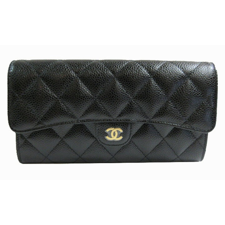 楽天市場】≪Brand new≫ CHANEL Long Flap Walette Black Gold ≪新品  