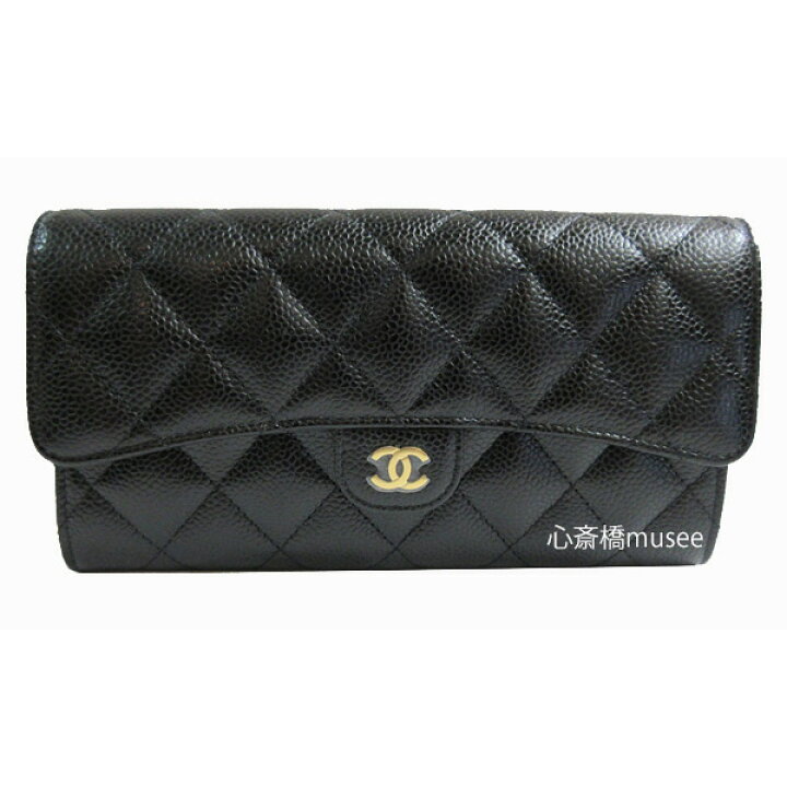 楽天市場】≪Brand new≫ CHANEL Long Flap Walette Black Gold ≪新品 