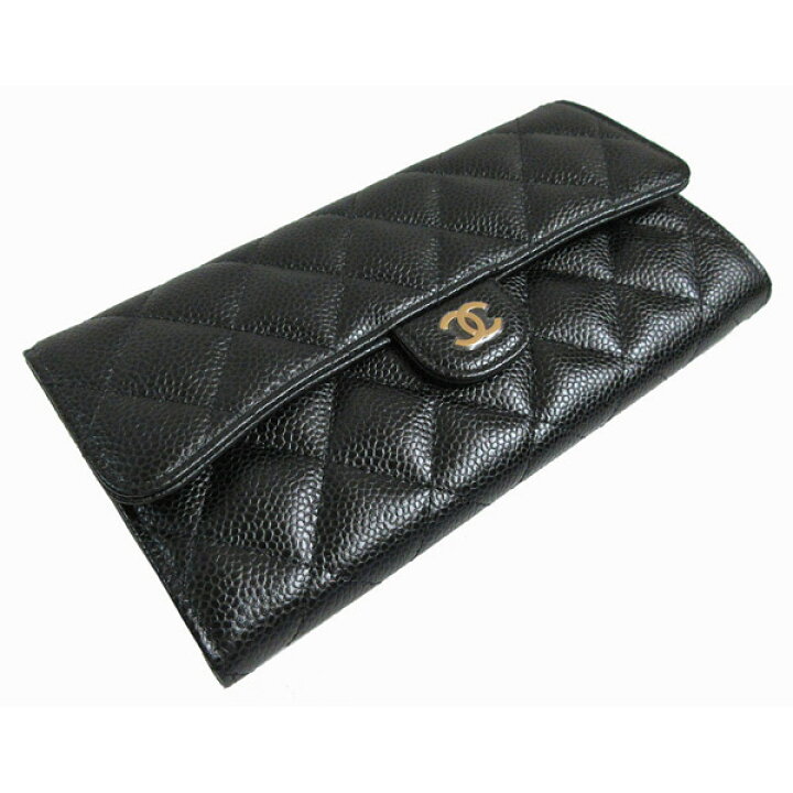 楽天市場】≪Brand new≫ CHANEL Long Flap Walette Black Gold ≪新品 