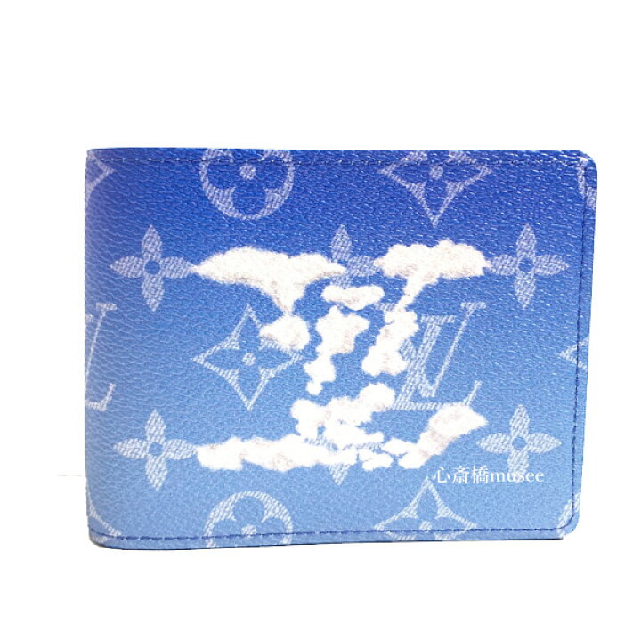Louis Vuitton 二つ折り財布 青 