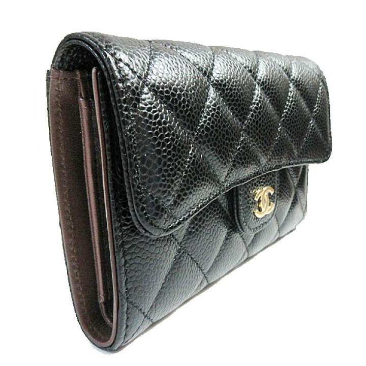 楽天市場】≪Brand new≫ CHANEL Medium Flap Walette Black Gold 