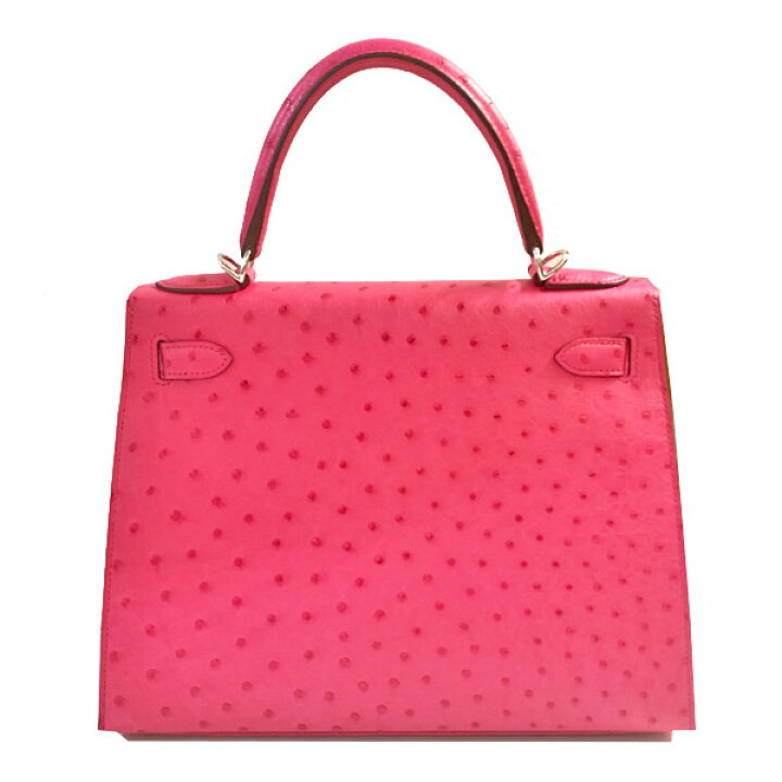 楽天市場】≪Brand new≫HERMES Kelly 28 Ostrich Rose Tyrien Silver 