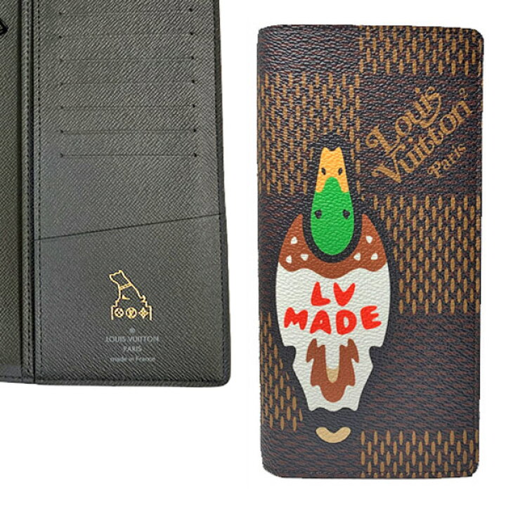 楽天市場】≪新品≫ VUITTON × NIGO コラボ ポルトフォイユ ブラザ 二 