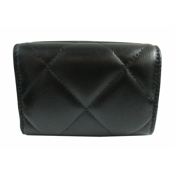 楽天市場】≪Brand new≫ CHANEL 19 Small Flap Walette Black Silver 