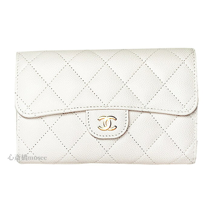 楽天市場】≪Brand new≫ CHANEL Medium Flap Walette White Gold 