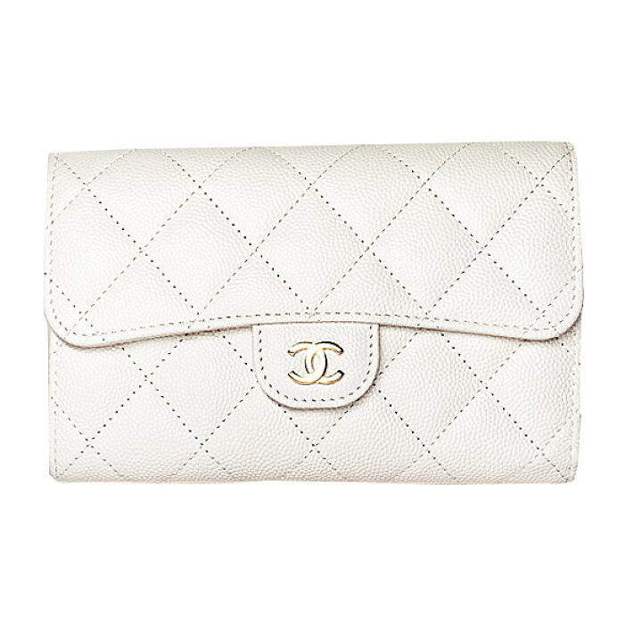 楽天市場】≪Brand new≫ CHANEL Medium Flap Walette White Gold  