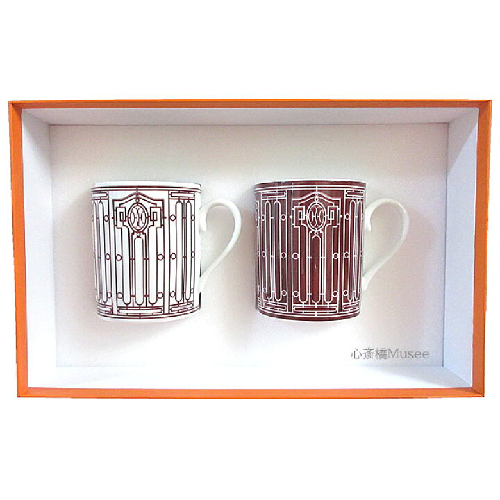 楽天市場】≪Brand new≫ HERMES H Deco Rouge set of 2 mugs (n°1 to 
