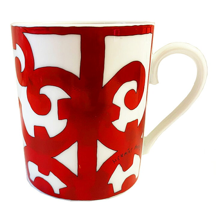 楽天市場】≪Brand new≫ HERMES GUADALQUIVIR Mug no.1 White / Red 