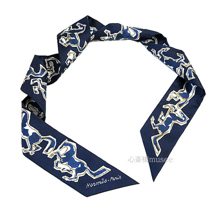 楽天市場】≪新品≫ エルメス ツイリー 自由の馬 マリン/インディゴ  