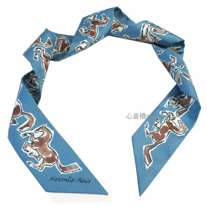 楽天市場】≪新品≫ エルメス ツイリー 自由の馬 ブルーグラシア  