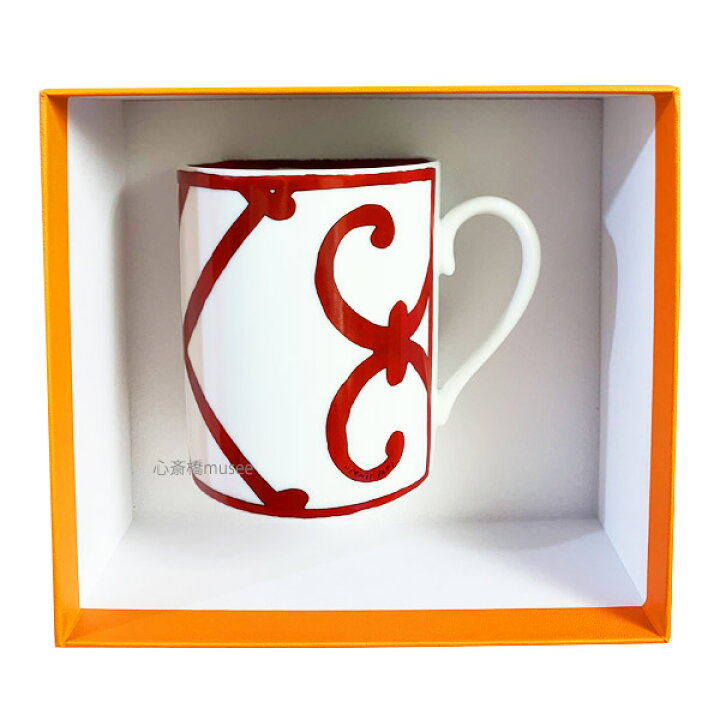 楽天市場】≪Brand new≫ HERMES GUADALQUIVIR Mug no.2 White / Red 
