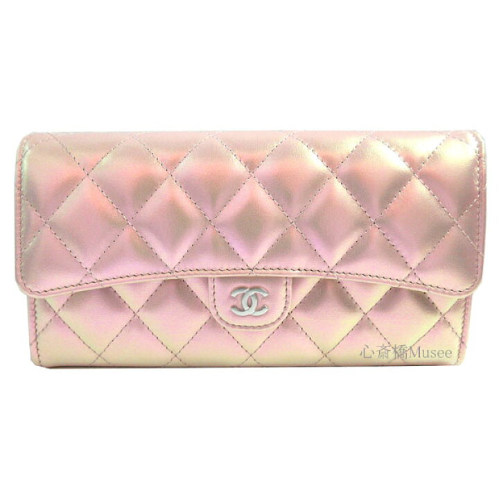 楽天市場 新品 Chanel シャネル 21 22年awコレクション マトラッセ ロング フラップ 長財布 パール ピンク Ccマーク シルバー金具 Ap0241 B Ns623 Long Flap Wallet Pink 箱 リボン カメリア ラッピング ココ 心斎橋ミュゼ