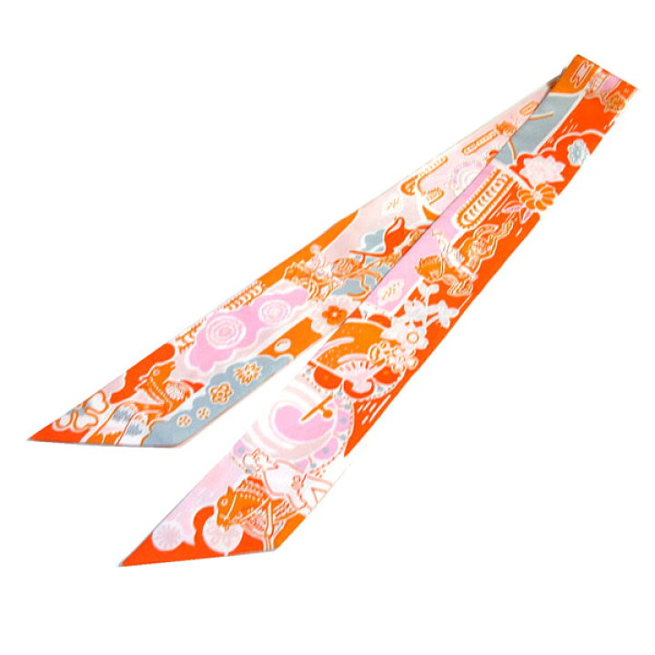 楽天市場】≪新品≫ エルメス ツイリー ビンガタ 紅型 オレンジ 
