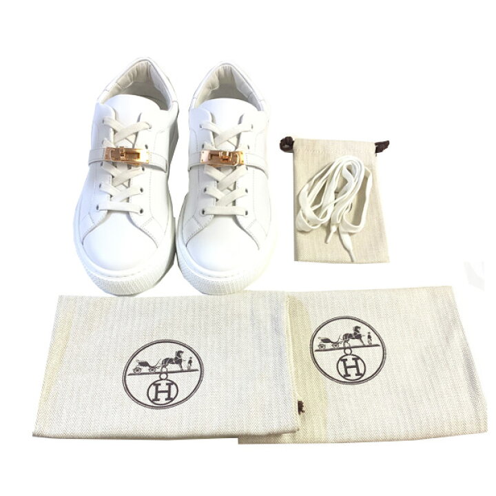 楽天市場】≪Brand new≫ HERMES DAY Leather Sneaker White SPVD 