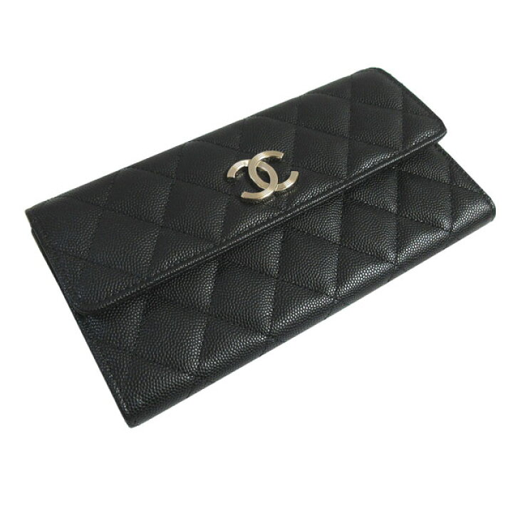 楽天市場】≪Brand new≫ CHANEL Flap Long Walette Black Gold BIG  