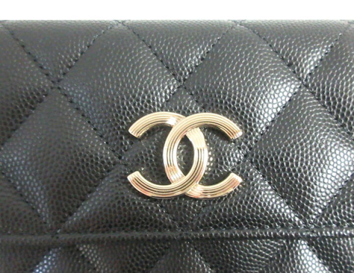 楽天市場】≪Brand new≫ CHANEL Flap Long Walette Black Gold BIG 