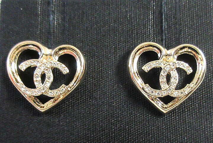 楽天市場】≪新品≫CHANEL シャネル CCマーク ラインストーン ハート  