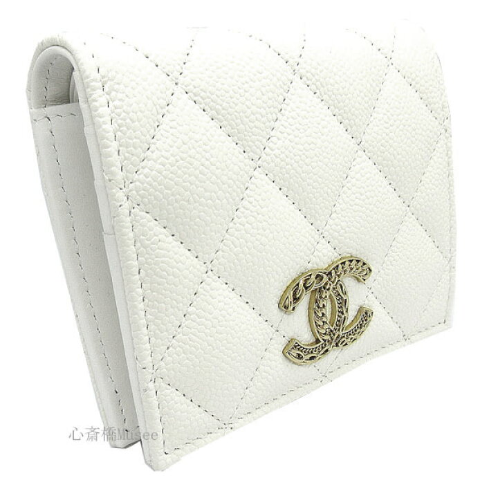 楽天市場】≪Brand new≫ CHANEL Small flap walette mini White Gold  