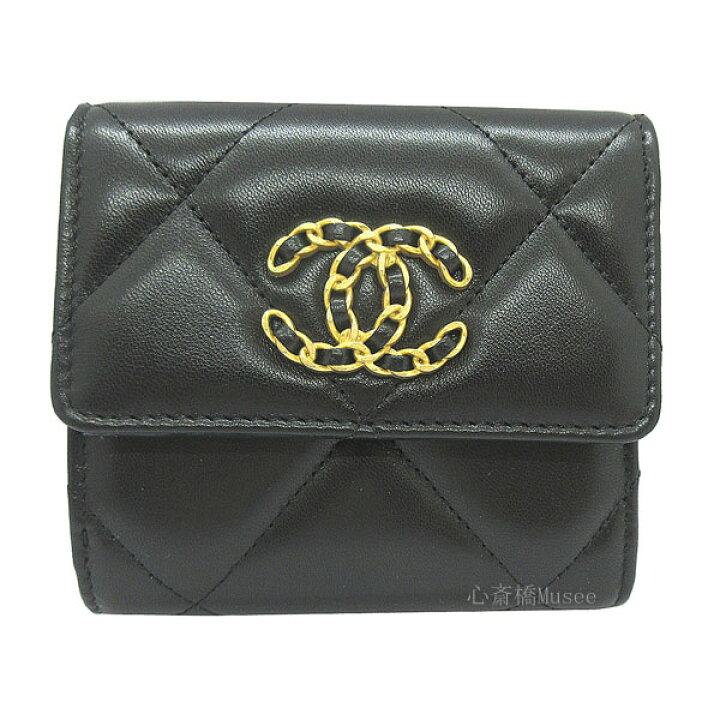 楽天市場】≪Brand new≫ CHANEL 19 Small flap walette mini Black 