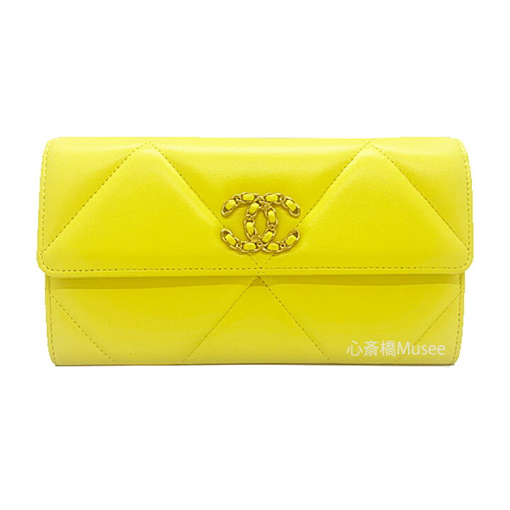 楽天市場】≪Brand new≫ CHANEL 19 Long Flap Walette Yellow Gold  
