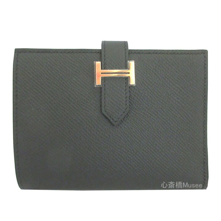 楽天市場】≪Brand new≫ HERMES Wallet Bearn Compact Noir Black 