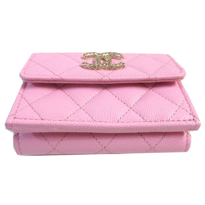 楽天市場】≪Brand new≫ CHANEL Flap Small Wallet Pink Gold ≪新品 