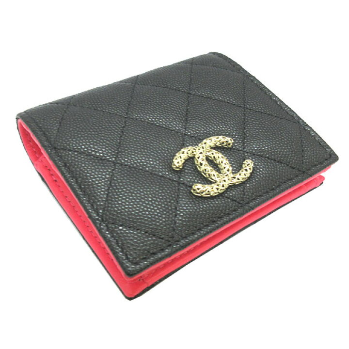 楽天市場】≪Brand new≫ CHANEL Flap Small Wallet Black Pink Gold 