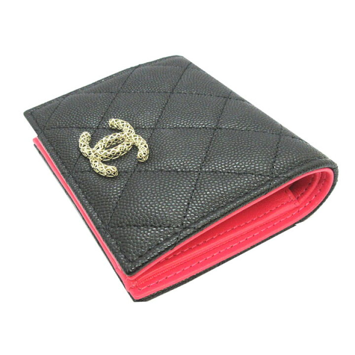 楽天市場】≪Brand new≫ CHANEL Flap Small Wallet Black Pink Gold 