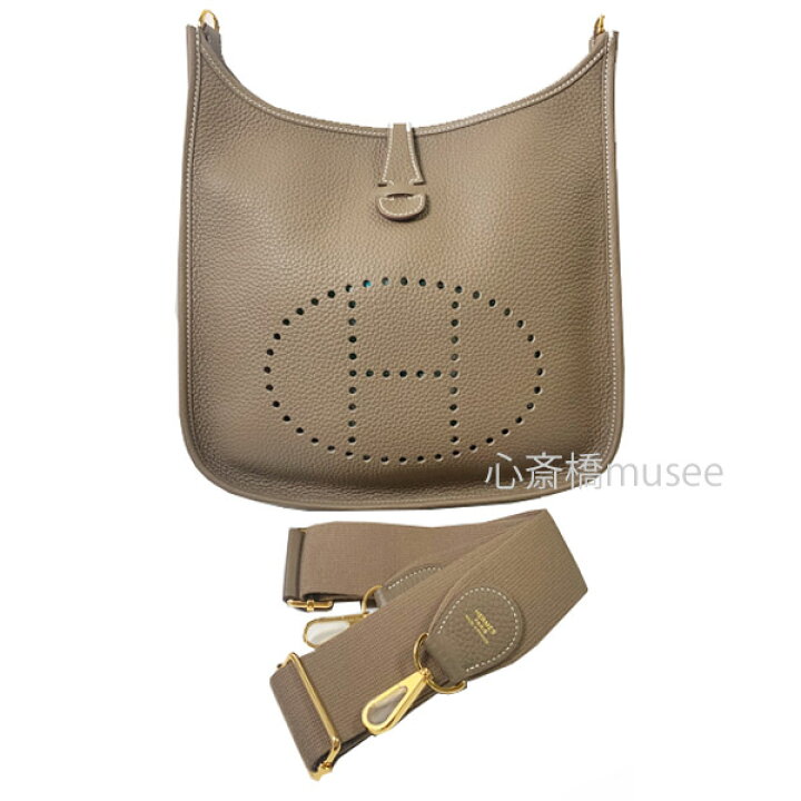 楽天市場】≪BrandNew≫ Hermes Evelyn Trois PM 29 Etoupe Gold  