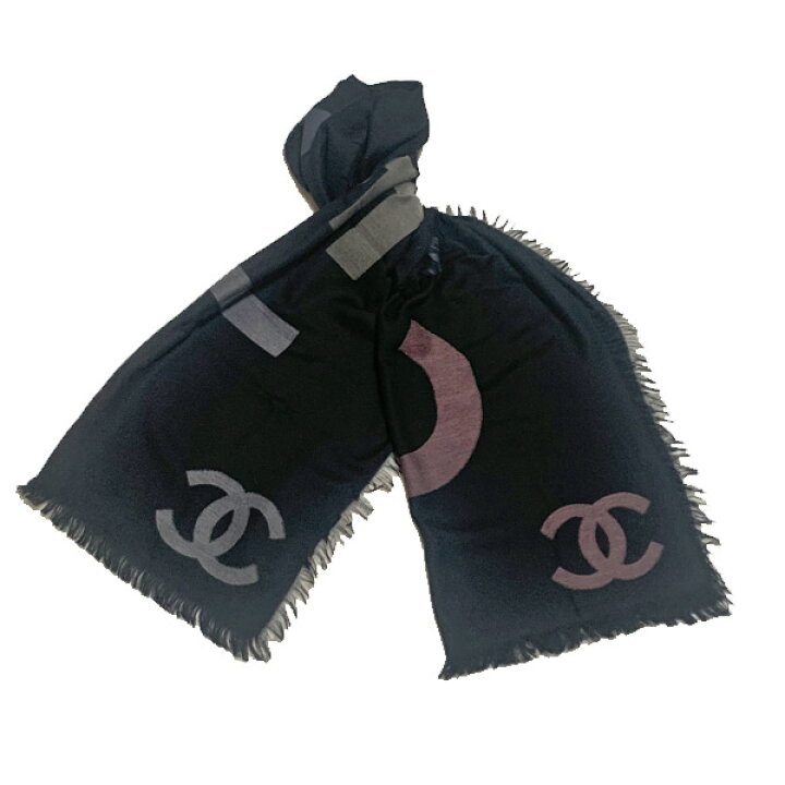 楽天市場】≪Brand new≫ CHANEL SCARF CASHMERE BLACK AA8992 ≪新品  