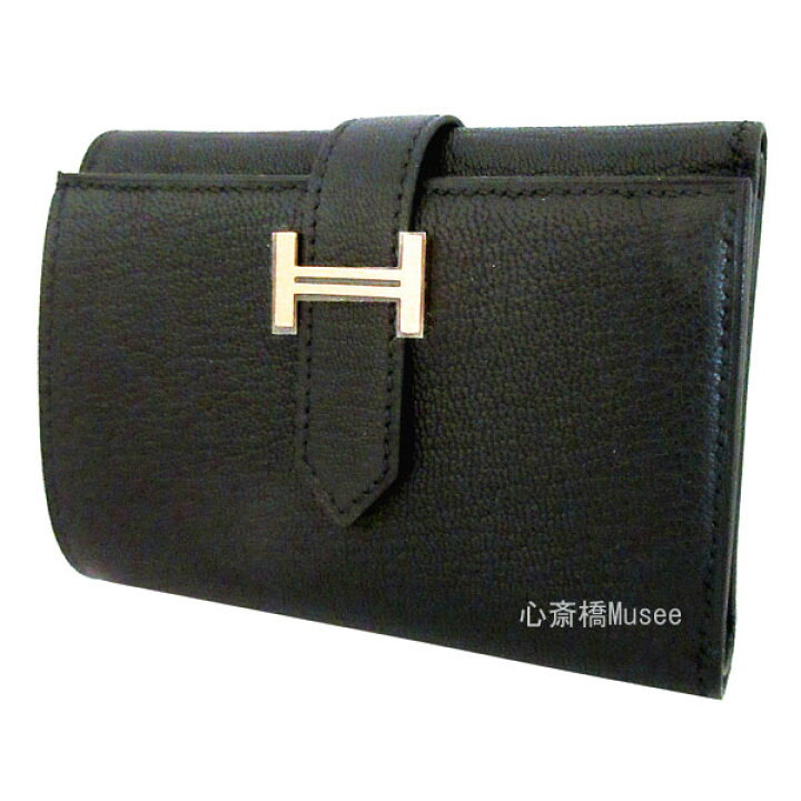 楽天市場】≪Brand new≫ Hermes Bearn Mini Noir Black Rose Gold 