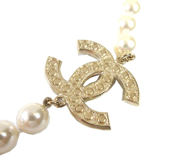 楽天市場】≪Brand New≫ CHANEL CC Mark Pearl Choker Gold  