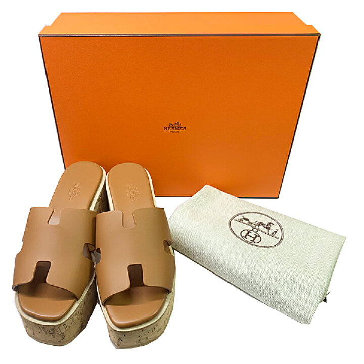 HERMES エルメスエズ30 ナチュラル - サンダル