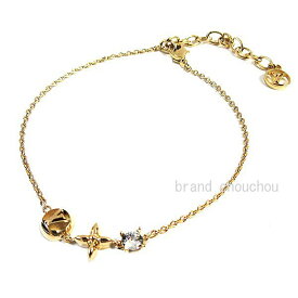 ≪Brand new≫ LOUIS VUITTON Petit Louis Bracelet M00374 ≪新品≫ルイヴィトン ブラスレ プティ ルイ ブレスレット M00374 ゴールド ストラス LV ビトン V モノグラム フラワー 箱 ラッピング LOUIS VUITTON