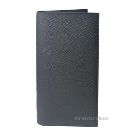 ≪Brand new≫ HERMES Men's Long Wallet MC2 Fleming Long Wallet Black Epson All Leather Black Box Ribbon Wrapping W Engraving≪ 新品 ≫ エルメス メンズ 長財布 MC2 フレミング ロング ウォレット 黒 エプソン オールレザー 黒 箱 リボン ラッピング W刻印