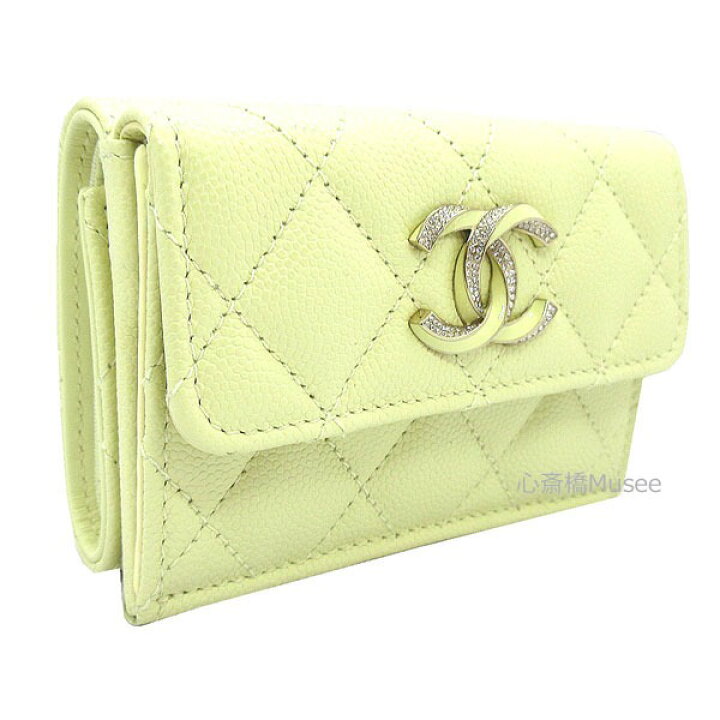 楽天市場】≪Brand new≫ CHANEL Flap Small Wallet Light Yellow Gold  