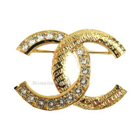 ≪ Brand new ≫CHANEL Brooch Accessory CC Mark Rhinestone Logo Gold Coco Mark Box Ribbon Wrapping ≪ 新品 ≫ シャネル ブローチ アクセサリー CCマーク ラインストーン ロゴ ゴールド AB0023 B16170 NW438 ココマーク 箱 リボン ラッピング