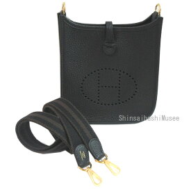 ≪Brand new≫ Hermes Evelyn 16 Amazone Bag Black Shoulder strap Gold Hardware Taurillon Leather Wrapping ≪ 新品 ≫ エルメス エヴリン ミニ 16 TPM ブラック 黒 ゴールド金具 トリヨン ショルダーバッグ