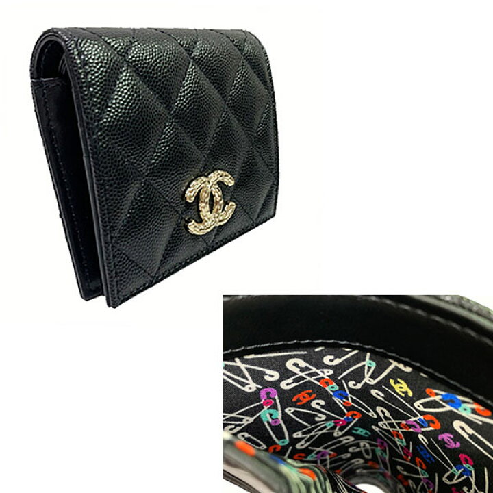 楽天市場】≪Brand new≫ Chanel Matelasse Bi-fold Wallet Mini Small 