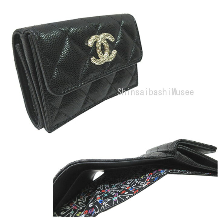 楽天市場】≪Brandnew≫ CHANEL Small Flap Wallet Black BIG CC Mark 