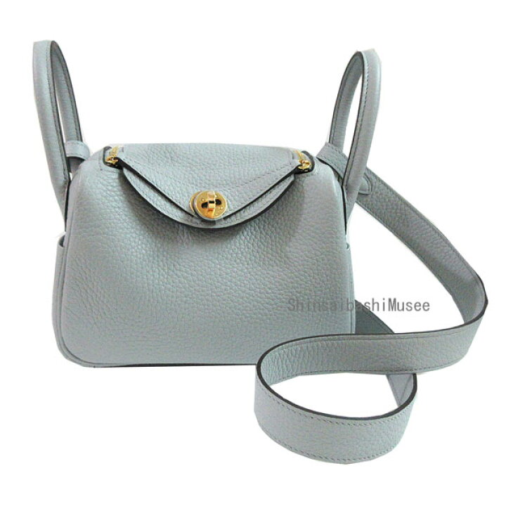楽天市場】≪Brand New≫ Hermes Lindy Mini Blue Glacier Gold 